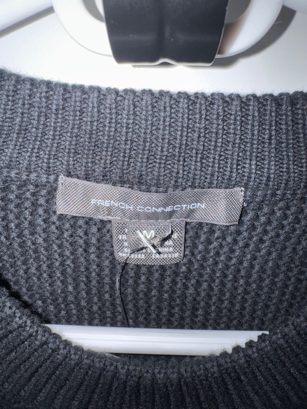 French Connection Black Textured Crewneck Sweater - Picture 2 of 5